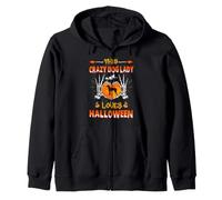 This Crazy Dog Lady Scottish Deerhound Loves Halloween Sweat à Capuche