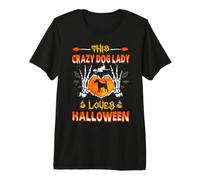 This Crazy Dog Lady Smooth Fox Terrier Loves Halloween T-Shirt Haut de Gamme