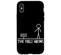This Feels Wrong Stick Figure Funny Sarcastic Humour Joke Coque pour iPhone X/XS