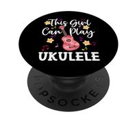 This Girl Can Play Ukulele Music Funny Ukulélé Kids PopSockets PopGrip Adhésif