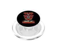 This Girl Has A Smokin' Hot Firefighter Fireman Firefighters PopSockets PopGrip pour MagSafe