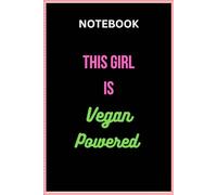This Girl is Vegan Powered Notebook | Vegan Diet Journal | Vegan Gifts