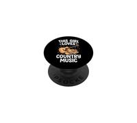 This Girl Loves Country Music Musique Occidentale PopSockets PopGrip Adhésif