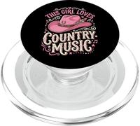 This Girl Loves Country Music Musique Occidentale PopSockets PopGrip pour MagSafe