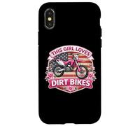 This Girl Loves Dirt Bikes Motocross American USA Motorcycle Coque pour iPhone X/XS