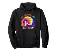 This Girl Loves Her Dachshund Dog Puppy Hippie Tie Dye Sweat à Capuche