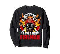 This Girl Loves Her Firefighter Fireman Firefighters Lovers Sweatshirt