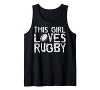 This Girl Loves Rugby Sports Quanco Athlete Ball Hobby Débardeur