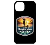 This Girl Loves Sup Lover Woman Standup Paddleboard Cute Coque pour iPhone 13
