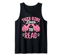This Girl Loves to Read Funny Reading Books Worm Débardeur