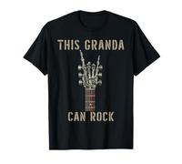 This Granda Can Rock on Skeleton Hand Music Band Manche de Guitare T-Shirt
