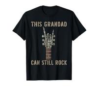 This Grandad Can Still Rock on Skeleton Hand Guitare T-Shirt