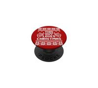 This Guy Loves Christmas Ugly Easy Pull Holiday Pixel PopSockets PopGrip Adhésif