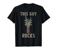 This Guy Rocks Squelette Hand Rock Music Band Guitare Grunge T-Shirt