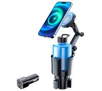 This Hill Chargeur de voiture 3 en 1 sans fil porte-gobelet, Chargeur Induction, bras réglable, support de chargement