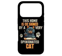 This Home is CO Signed by A Very Opinionated Cat Coque pour iPhone 17 Pro