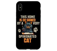 This Home is CO Signed by A Very Opinionated Cat Coque pour iPhone XS Max