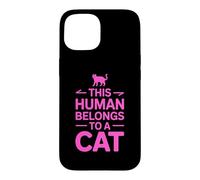 This Human Belongs to A Cat Coque pour iPhone 15