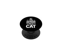 This Human Belongs to A Cat PopSockets PopGrip Adhésif