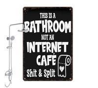 This Is A Bathroom Not An Internet Cafe Panneau, Panneaux Muraux Vintage En Métal Toilettes, Panneaux Humoristiques Ceci Est Une Salle Bain, Pas Un Cybercafé Décoration Rétro Pour Toilettes