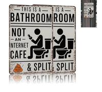 This Is A Bathroom Not An Internet Cafe Sign，vintage-metall-blechschild „this Is A Bathroom Not An Internet Cafe，Funny Bathroom Signs，Suitable For Homes, Offices, Or Public Restrooms(M)