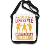 This Is A Lifestyle There Is No Finish Line Sac à bandoulière graphique Blanc