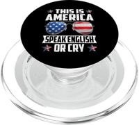 This is America Speak English Or pleure 4 Juillet Patriotic PopSockets PopGrip pour MagSafe