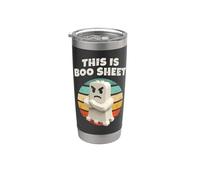 This Is Boo Sheet - Fantôme, rétro, bloc de construction, Halloween Gobelet isotherme en acier inoxydable double paroi