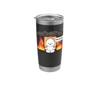 This Is Fine Meme Funny Cute Kawaii Bear Room On Fire Gobelet isotherme en acier inoxydable double paroi
