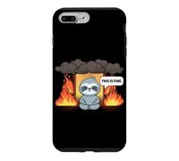 This is Fine Meme Funny Cute Kawaii Sloth Room on Fire Coque pour iPhone 7 Plus/8 Plus