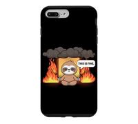 This is Fine Meme Funny Cute Kawaii Sloth Room on Fire Coque pour iPhone 7 Plus/8 Plus