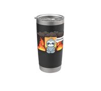 This Is Fine Meme Funny Cute Kawaii Sloth Room On Fire Gobelet isotherme en acier inoxydable double paroi