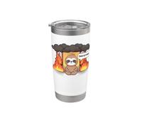 This Is Fine Meme Funny Cute Kawaii Sloth Room On Fire Gobelet isotherme en acier inoxydable double paroi