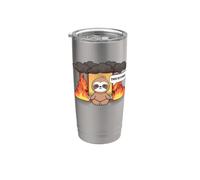 This Is Fine Meme Funny Cute Kawaii Sloth Room On Fire Gobelet isotherme en acier inoxydable double paroi