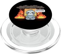 This is Fine Meme Funny Cute Kawaii Sloth Room on Fire PopSockets PopGrip pour MagSafe