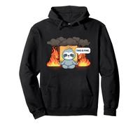 This is Fine Meme Funny Cute Kawaii Sloth Room on Fire Sweat à Capuche