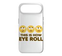 This is How Eye Roll Funny Cartoon Eye Roll Emoticônes Coque pour iPhone Air
