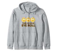 This is How Eye Roll Funny Cartoon Eye Roll Emoticônes Sweat à Capuche
