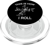 This is How I Roll Airplane Aircraft Pilot Flying Plane Gift PopSockets PopGrip pour MagSafe