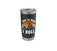 This is How I Roll Balles de foin pour tracteur agricole vintage Gobelet isotherme en acier inoxydable double paroi