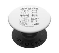 This is How I Roll Bibliothèque Livre Camion Bibliothèque PopSockets PopGrip Adhésif