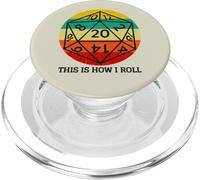 This is How I Roll Dés rétro Vintage D20 RPG Gamer Geek PopSockets PopGrip pour MagSafe