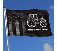 This is How I Roll Farmer Farmer Tractor Worn-Out USA Flag 3x5Ft Flag Simple Face Print Banner Welcome Party Outdoor Flag