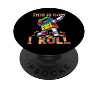 This is How I Roll Funny Blocks Brick Master Builder Dabbing PopSockets PopGrip Adhésif