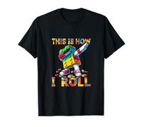 This is How I Roll Funny Blocks Brick Master Builder Dabbing T-Shirt