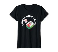 This is How I Roll Mahjong Tile Game Humour T-Shirt Graphique avec Valeur, Femme, Noir, S