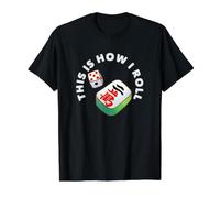 This is How I Roll Mahjong Tile Game Humour T-Shirt Graphique avec Valeur, Homme, Noir, M