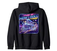 This is How I Roll Retro Synthwave Train Années 80 Vaporwave Sweat à Capuche