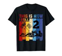 This Is How I Roll Voiture de course 2e anniversaire garçon 2 ans T-Shirt