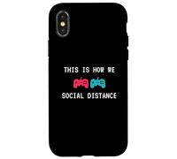 This is How We Social Distance Anti Social Introverts Gamer Coque pour iPhone X/XS